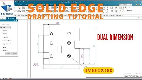 Solid Edge Drafting: How to Use Dual Dimensions | Inches & Millimeters Tutorial