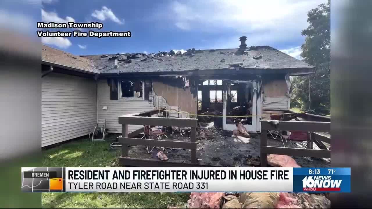 Resident, firefighter injured in house fire near Bremen - YouTube