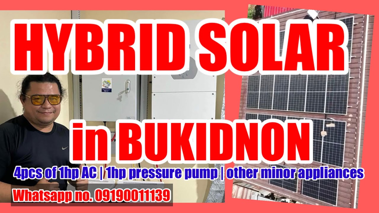 4pcs of 1hp AC | 1hp pressure pump | other minor appliances | 8kw Hybrid on /off-grid system | 10kwp