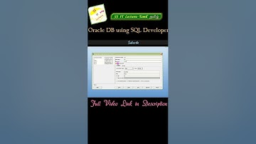 SQLDeveloper connect to Oracle Database #shorts #sqldeveloper #oracle #dbms #sql #SSITLecturesTamil