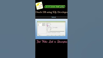 SQLDeveloper connect to Oracle Database #shorts #sqldeveloper #oracle #dbms #sql #SSITLecturesTamil