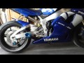 2001 Yamaha YZF R1 Coffman shorty exhaust with baffle removed.