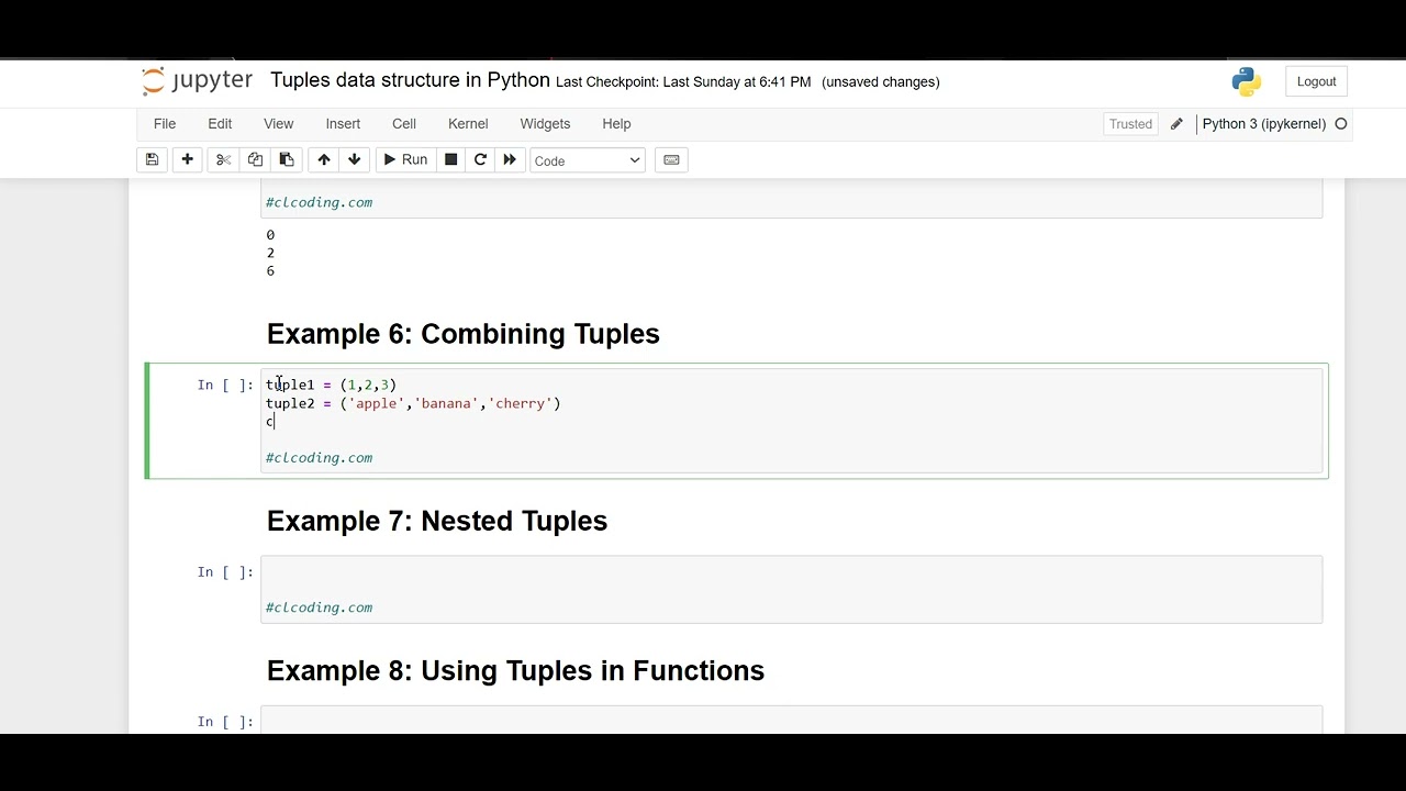 Tuple data structure in Python - YouTube