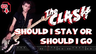 The Clash - Should I Stay or Should I Go (🔴Bass Tabs ) @ChamisBass #theclashbass #chamisbass