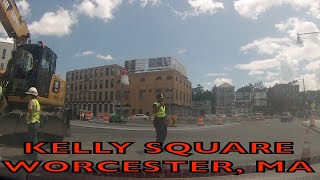 Driving through the *NEW* Kelley Square Worcester, Massachusetts!
