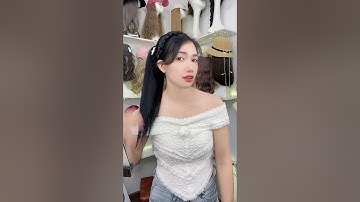 Tóc giả cài nửa đầu có tết bính được không? #tocgia #tocgiabichvan #shorts 10223