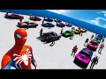 Spiderman and SuperHero Friends - Muscle Сars Skill Test Challenge GTA V mods