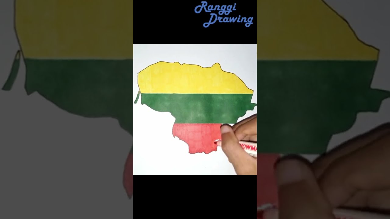 Drawing Map of Lithuania