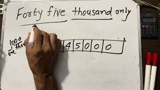 Forty Five Thousand Only 45000 Spelling Hindi English Hindi