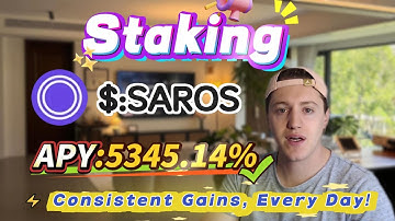 🔥 Solana mining for beginners! SAROS staking with zero-risk steps and stable 5345.14% APY profits!