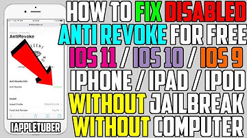 How To Fix Disabled Anti Revoke FREE on iOS 11 / 10 / 9 (NO Jailbreak NO Computer) iPhone,iPad,iPod