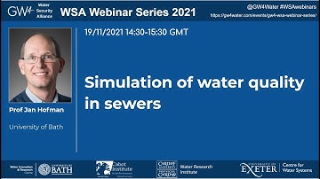 WSA Seminar Series: Simulation of water quality in sewers