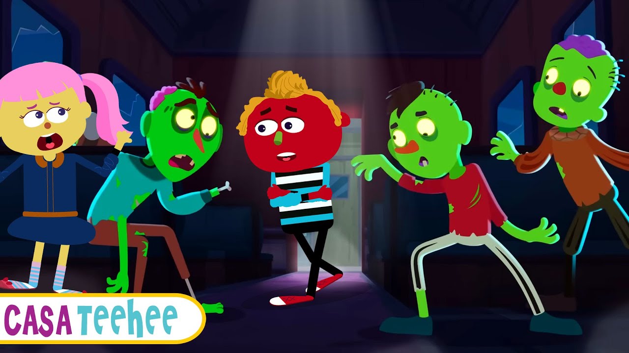 Passeio de trem assustador 💀 🚂 | Músicas de Halloween para crianças | Casa Teehee