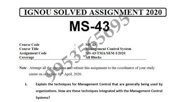 MS-43 Solved Assignment 2019-20