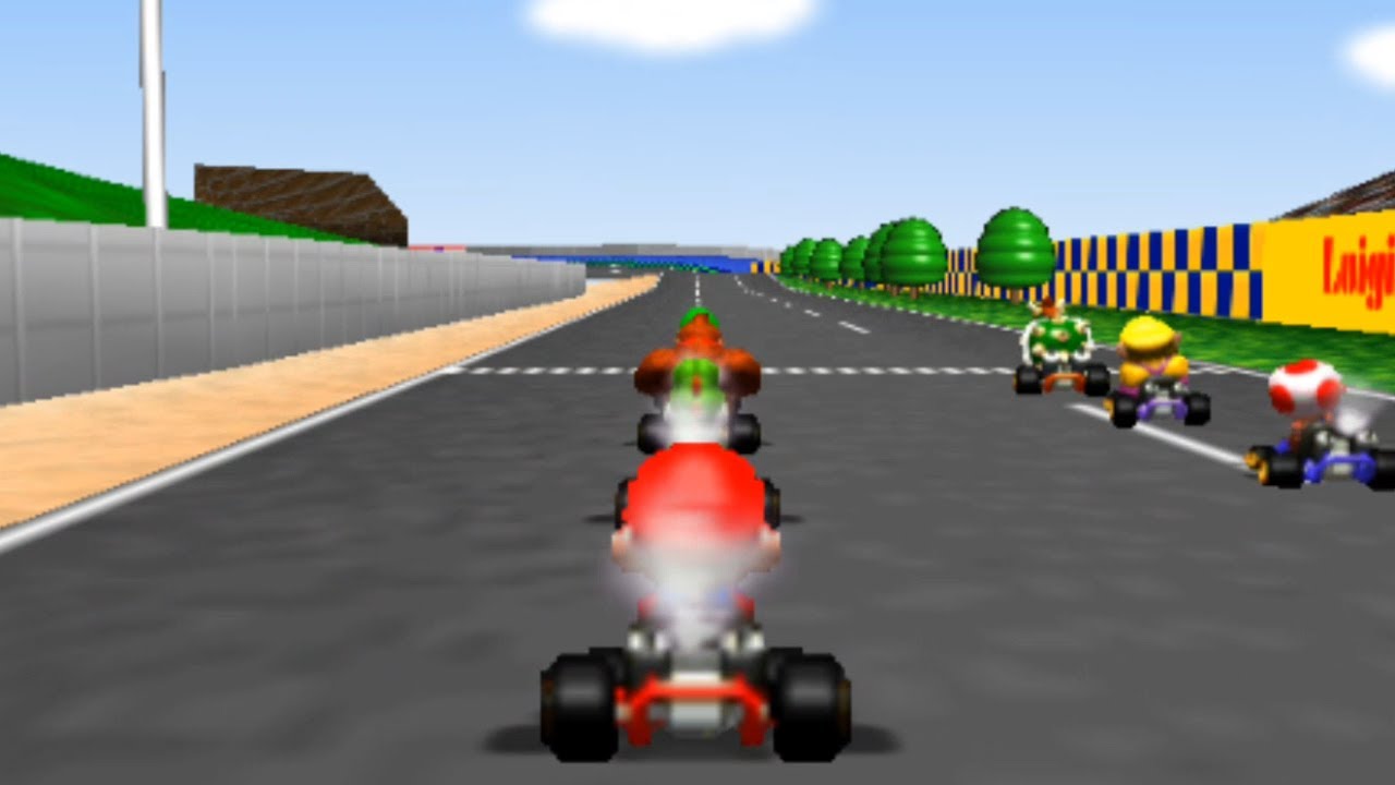 Mario Kart 64 - 150cc Mushroom Cup (Mario Gameplay)