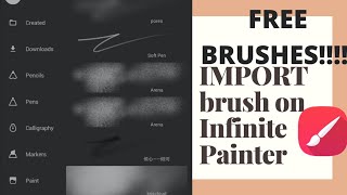 How to add brush on INFINITE PAINTER! (FREE BRUSHES Download Now!)