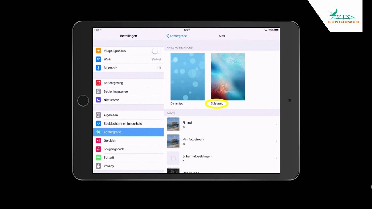 iPad: achtergrond aanpassen (iOS 9)