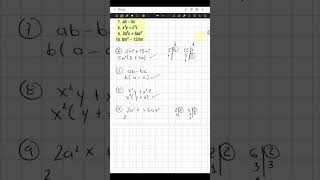 Factorización Caso 1. Algebra Ejercicio 89 6 al 10