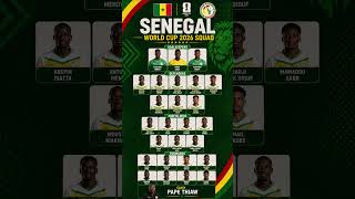 Senegal Fifa World Cup 2026 Squad 