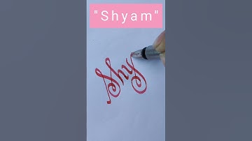 How to Write the Name "Shyam" in Calligraphy l #calligraphy #cursive #writing #shorts #shortsfeed