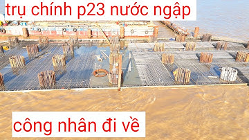 Cầu đại ngãi 1 nước còn lên ngập bệ trụ chính p23 thêm 4 tất nữa 