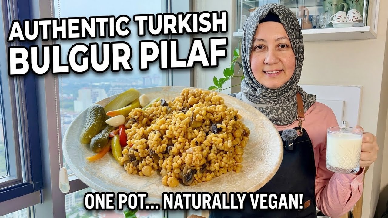 How to Make Turkish Bulgur Pilaf (Vegan & High Protein) | Healthy One-Pot Meal!