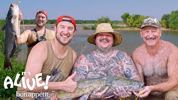 Brad and Matty Matheson Go Noodling for Catfish Part 1 | It