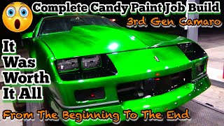 Custom Candy Apple Green Complete Paint Job From Start To Finish 1988 CHEVY CAMARO IROC Z28 BUILD