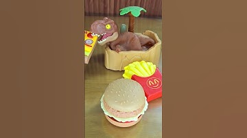 Dinosaur 🍟🍔🦖#dino #diy #viralshort