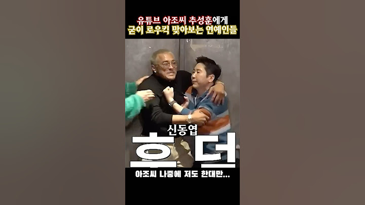 굳이 추성훈 아조씨에게 로우킥 맞는 연예인들