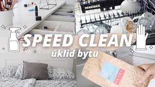 SPEED CLEAN aneb POJĎTE SE MNOU UKLÍZET! (týdenní úklid celého bytu) #bydlenka