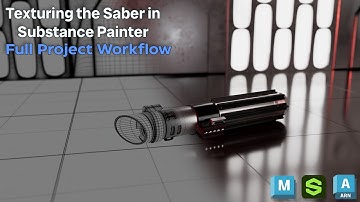 Maya 3D workflow Video | Vader Project | Part Three Texturing the Light Saber in Substance Painter