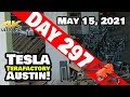 Tesla Gigafactory Austin 4K  Day 297 - 5/15/21 - Terafactory Texas - GIGA PRESS CASTINGS BEING MADE!