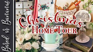 CLASSIC + COZY CHRISTMAS HOME TOUR 2021 ~THRIFTED CHRISTMAS DECOR TOUR ~BUDGET CHRISTMAS DECOR