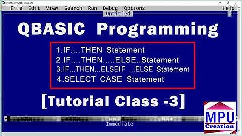 Qbasic Programming Tutorial -3 | Program using conditional statements