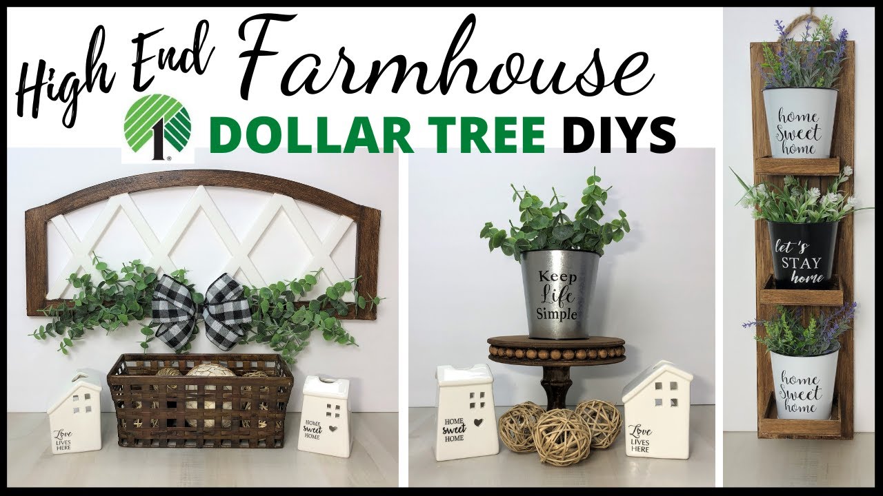 High End Farmhouse Dollar Store Diys/Country Lily Diy Decor YouTube