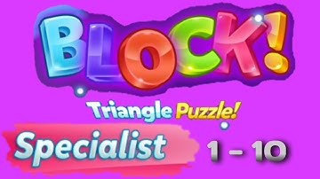 Block Triangle Puzzle | Specialist Level 1-10
