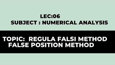 Regula Falsi method||Regula falsi method in urdu hindi|| False Position Method||Regular Falsi Method