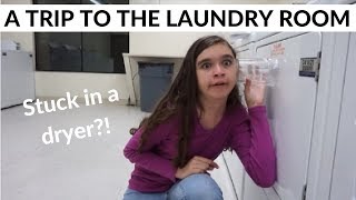 A Trip To The Landry Room - Stuck In A Dryer?