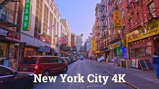 Manhattan Chinatown Drive - New York City 4K