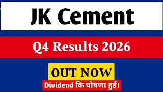 JK Cement Share Q4 Result + Dividend | JK Cement Share Latest News | Stock Market Latest Update