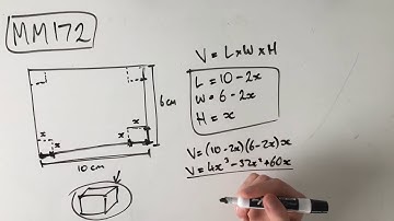 MM172 Maths Methods Fortify Study Guide - "How to find the maximum volume of a box"