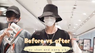 before vs after wang yibo and xiao zhan