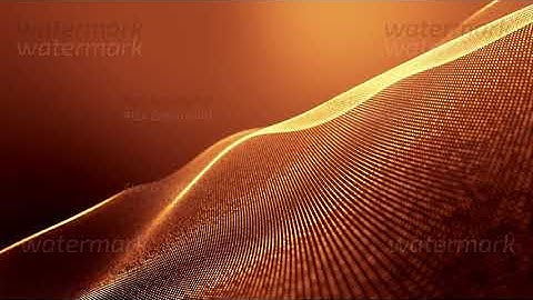 4k looped abstract background of gold glow particles form lines, surfaces as landscape in cyberspace