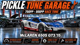 GT7 McLaren 650S GT3 '15 | 700PP - 800PP Tune | Pickle Tune Garage
