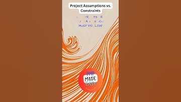 Project Assumptions vs. Constraints- PMP Made Easy