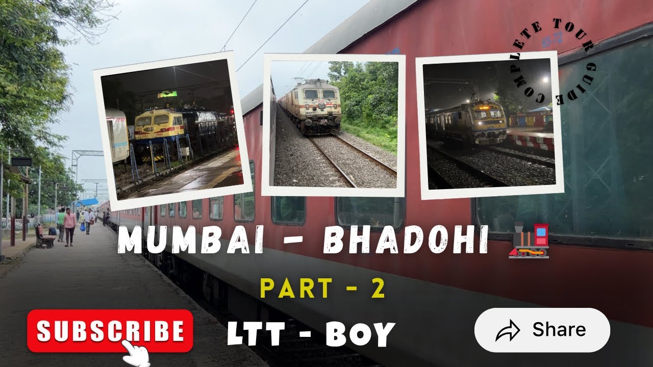 Mumbai to Bhadohi 🚆| 12165 GKP SF Express Part 2 | Scenic Indian Train Journey😍