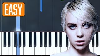 Billie Eilish - "idontwannabeyouanymore" 100% EASY PIANO TUTORIAL chords