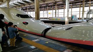 『上越新幹線』越後湯沢駅E4系P11編成&P82編成切り離し