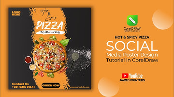 Hot & Spicy Pizza Poster | CorelDraw Tutorial | Social Media Post  @jawadprinters
